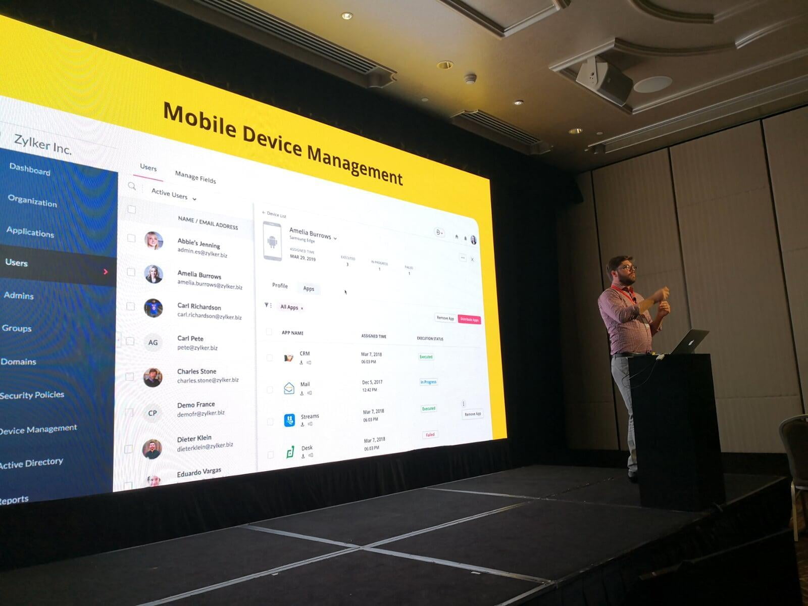 Taylor Backman of Zoho Corporation provides a sneak peak at Zoho Mobile Device Management