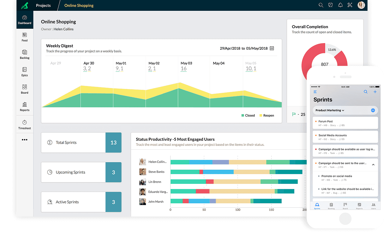 Zoho Sprints - the sprint management tool for your agile projects